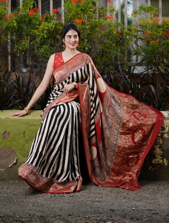 Digital Print Silk Sharee